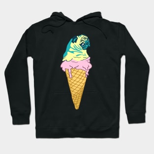 ice cream pug doodle Hoodie